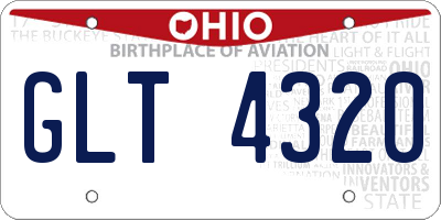 OH license plate GLT4320