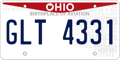 OH license plate GLT4331