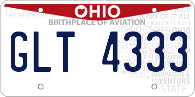 OH license plate GLT4333