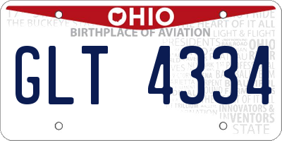 OH license plate GLT4334