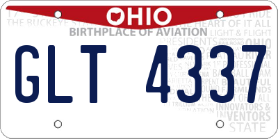 OH license plate GLT4337