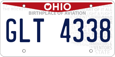 OH license plate GLT4338