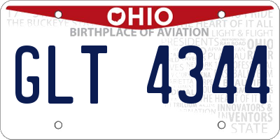 OH license plate GLT4344
