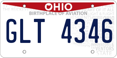 OH license plate GLT4346