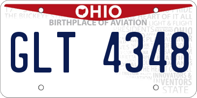 OH license plate GLT4348