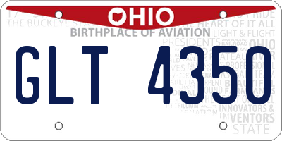 OH license plate GLT4350