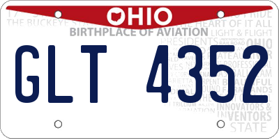 OH license plate GLT4352