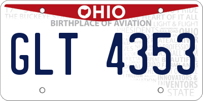 OH license plate GLT4353