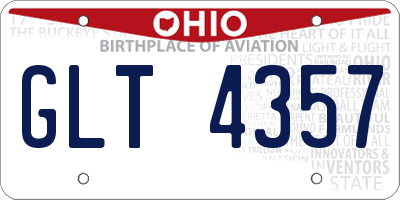 OH license plate GLT4357