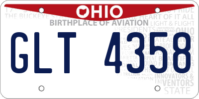 OH license plate GLT4358