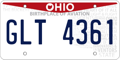 OH license plate GLT4361