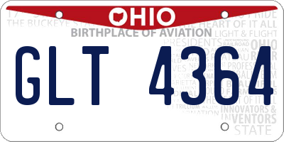 OH license plate GLT4364