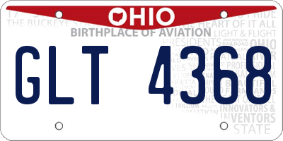 OH license plate GLT4368