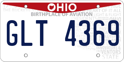 OH license plate GLT4369
