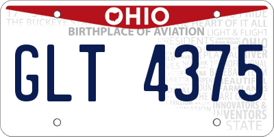 OH license plate GLT4375