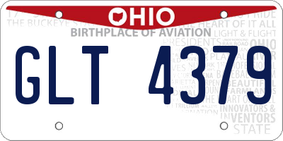 OH license plate GLT4379