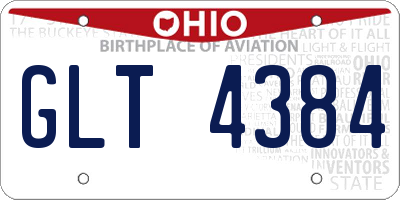 OH license plate GLT4384