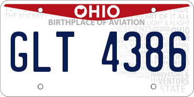 OH license plate GLT4386