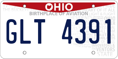 OH license plate GLT4391