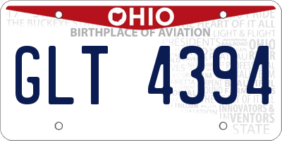 OH license plate GLT4394