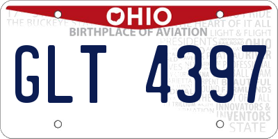OH license plate GLT4397