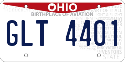 OH license plate GLT4401