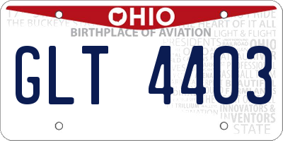 OH license plate GLT4403