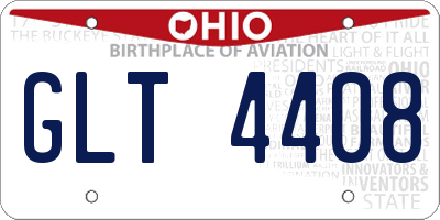 OH license plate GLT4408