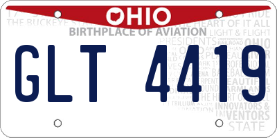OH license plate GLT4419