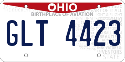 OH license plate GLT4423