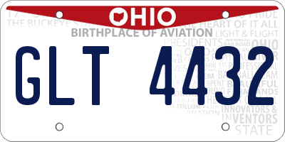 OH license plate GLT4432