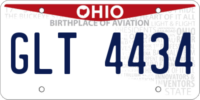 OH license plate GLT4434