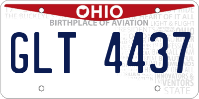 OH license plate GLT4437