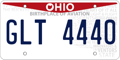 OH license plate GLT4440