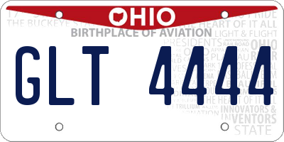 OH license plate GLT4444