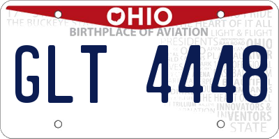 OH license plate GLT4448