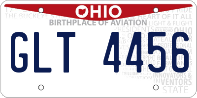 OH license plate GLT4456