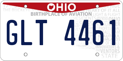 OH license plate GLT4461
