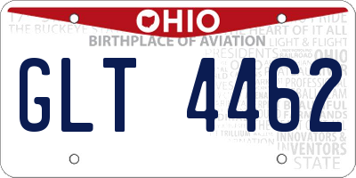 OH license plate GLT4462