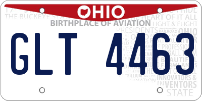 OH license plate GLT4463