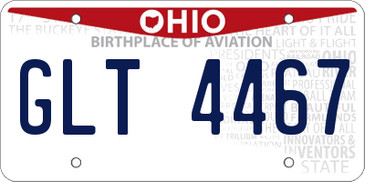 OH license plate GLT4467