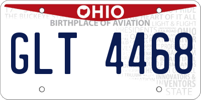 OH license plate GLT4468