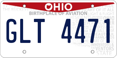 OH license plate GLT4471