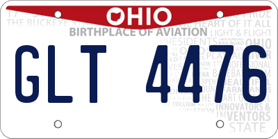 OH license plate GLT4476