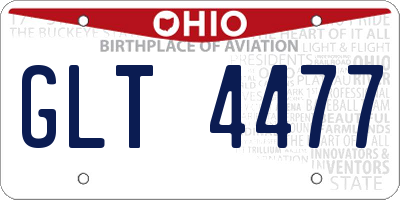 OH license plate GLT4477