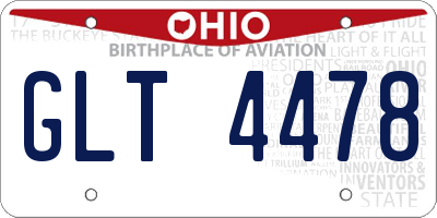 OH license plate GLT4478