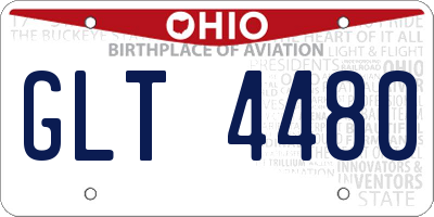 OH license plate GLT4480