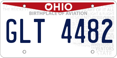 OH license plate GLT4482
