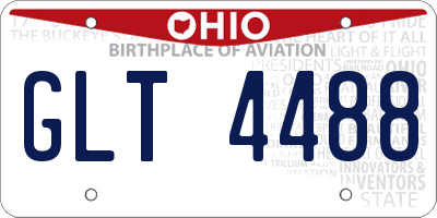 OH license plate GLT4488