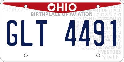 OH license plate GLT4491
